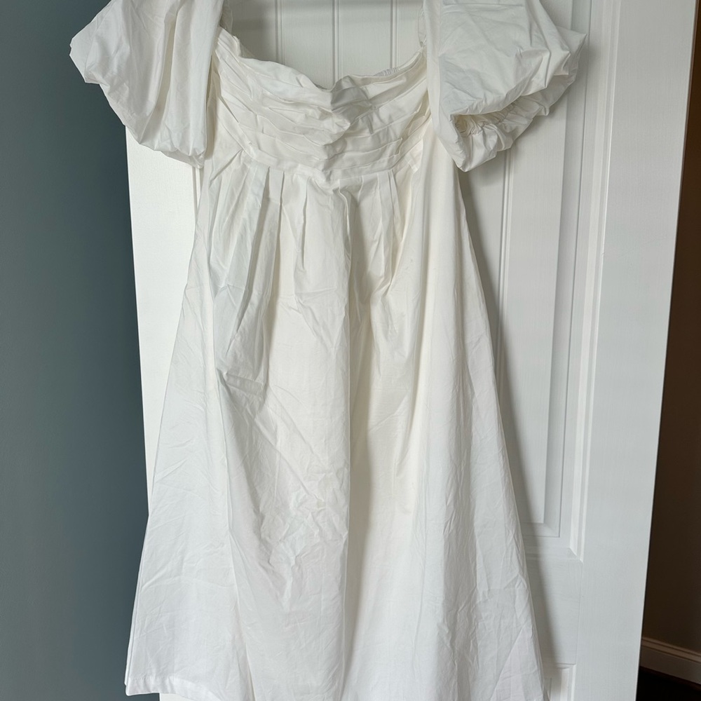 Astr Strapless White Dress